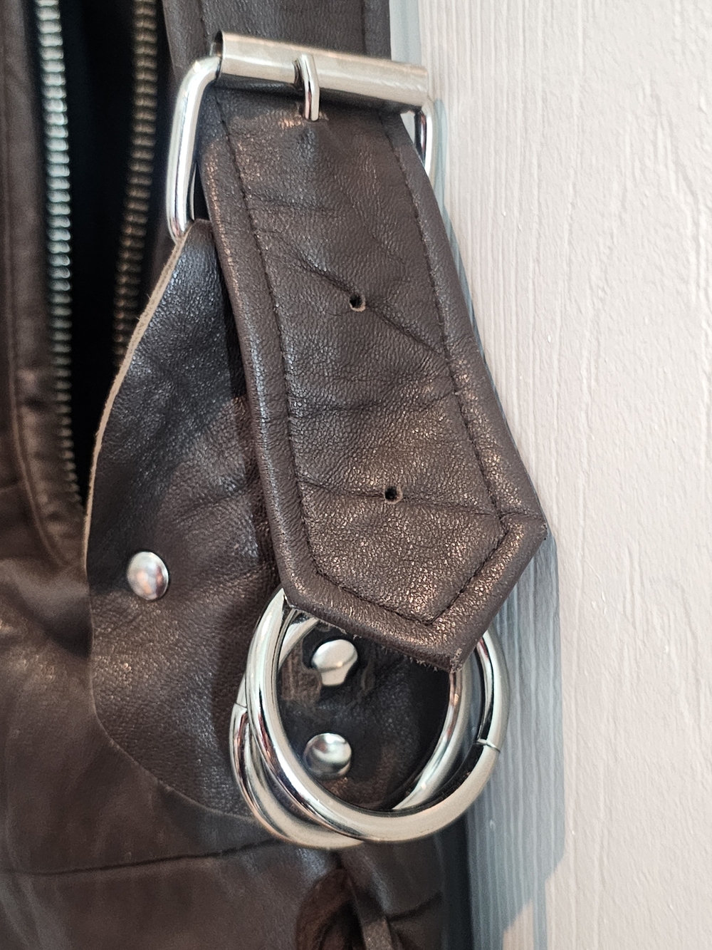 Pelechecoco X Free People Cherokee/Elouise Fringe Hobo Brown Vtg Leather Bag - Picture 4 of 15